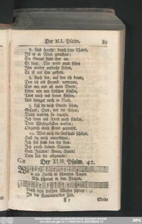 Der XLII. Psalm. 42.