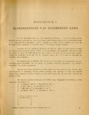 Hoofdstuk I. Mededeelingen van algemeenen aard.