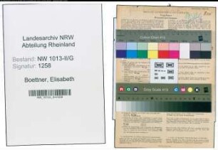 Entnazifizierung Elisabeth Boettner , geb. 30.03.1909 (Chemikerin)