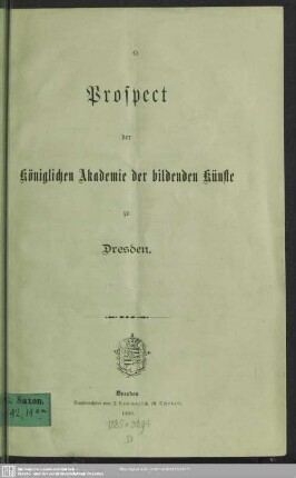 Prospect der Königlichen Akademie der bildenden Künste zu Dresden