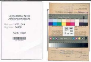 Entnazifizierung Peter Kluth , geb. 14.02.1894 (Stellwerksmeister)