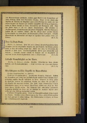 Abgeschlagene englische Angriffe im Ancre=Gebiet.