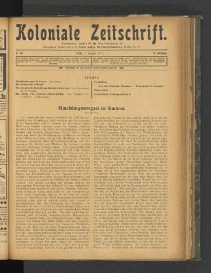 Nr. 32. Berlin, 9. August 1912. 13. Jahrgang.