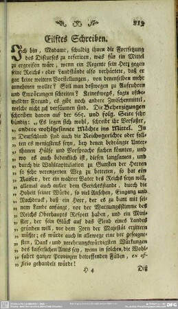 Eilftes Schreiben