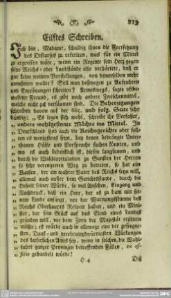 Eilftes Schreiben