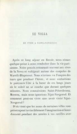 Le Volga. De tver a Nijni-Novgorod