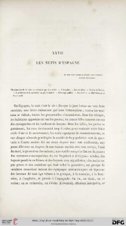 XXVII. Les Nuits d'espagne