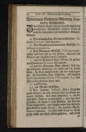 Von denen Geburts-Gliedern beyderley Geschlechts.