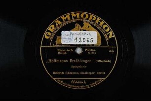 "Hoffmanns Erzählungen" : Spiegelarie / (Offenbach)