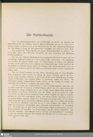 Die Tuchindustrie