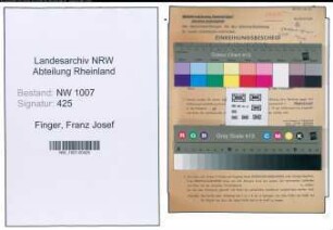 Entnazifizierung Franz Josef Finger , geb. 07.09.1907 (Landwirt)