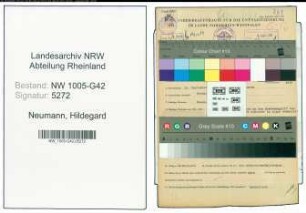 Entnazifizierung Hildegard Neumann , geb. 10.09.1919 (Putzmacherin)