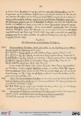 Kapitel I. Der Gebrauch der praedikativen Verbalform