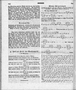 Lob der Huld der Mathematik.
