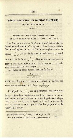 Théorie élémentaire des fonctions elliptiques.