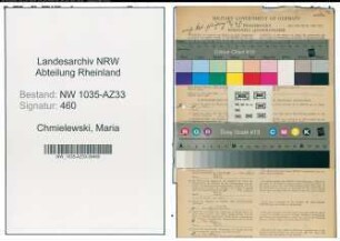 Entnazifizierung Maria Chmielewski , geb. 09.03.1897 ()