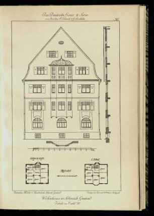 Wohnhaus in Schwäb. Gmünd. Details zu Tafel 37.