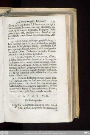 Caput VIII. De bonis operibus.