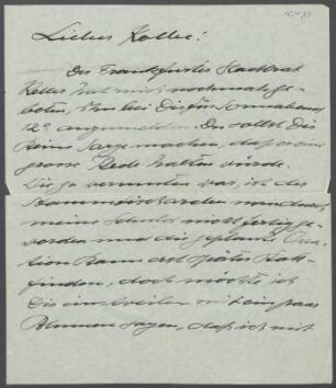 Brief von Richard Scheibe an Georg Kolbe