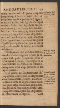 Libellum alterum de Sacramentali manducatione corporis Christi ...