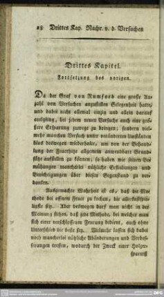 Drittes Kapitel. Fortsetzung des vorigen