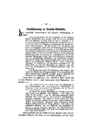 Landsperrung in Deutsch-Ostafrika
