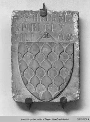 Grabstein für Arrigo di Spirito mit Wappen