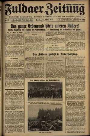Ausgabe vom Freitag, den 23. März 1934.