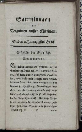 Sieben u. Zwanzigstes Stück.