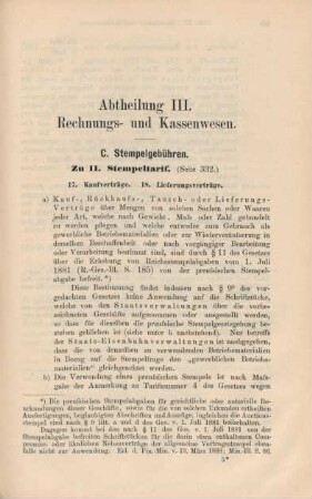 Abtheilung III. Rechnungs- und Kassenwesen.