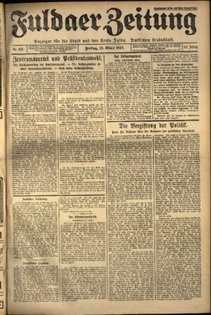 Ausgabe vom Freitag, den 13. März 1925.