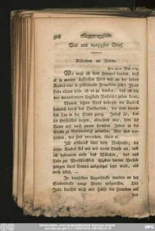 Vier und vierzigster Brief. Klärchen an Karln.