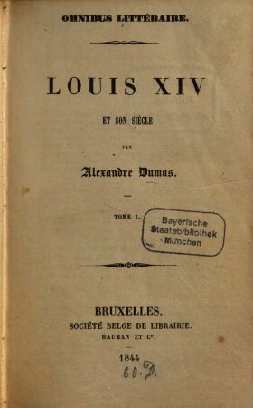 Louis XIV et son siècle, 1