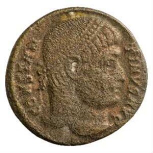 Münze, Follis, Aes 3, 328 - 329 n. Chr.