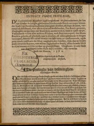 Extract vande Privilegie