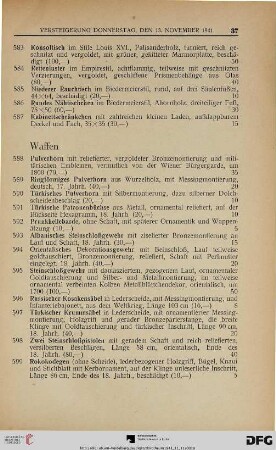 Waffen (Nr. 588-602)