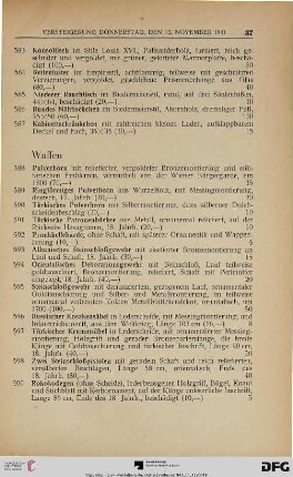 Waffen (Nr. 588-602)