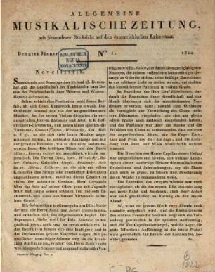 Allgemeine musikalische Zeitung : mit besonderer Rücksicht auf den österreichischen Kaiserstaat. 6. 1822