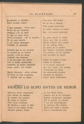 Sandes lo supo antes de morir