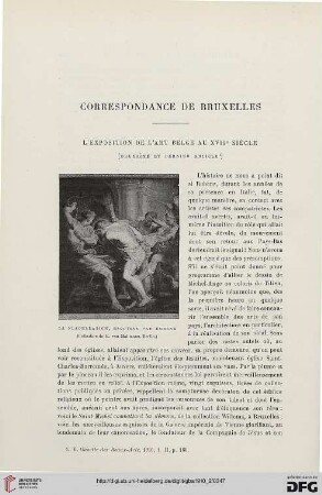 4. Pér. 4.1910: L' exposition de l'art belge au XVIIe siècle, 2 : correspondance de Bruxelles