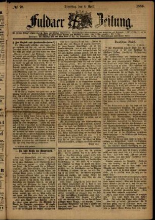 Ausgabe vom Dienstag, den 06. April 1886.