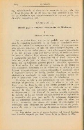 Capitulo III. Medios para la completa dominación de Mindanao