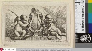 [Putti mit Hirtenstab und Leier]