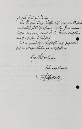 Brief von Kammerdiener Hohlfeld an E. A. Donadini, Blatt 1v