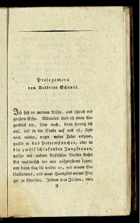 Prolegomena von Baldrian Schnurr.