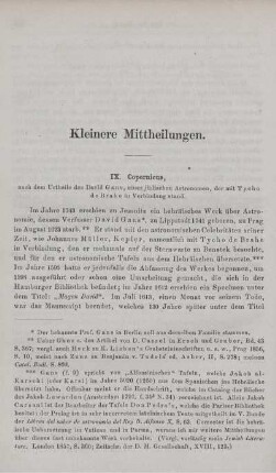 Kleinere Mittheilung.