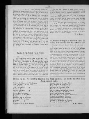Circular to the United States Consuls.