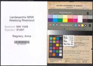 Entnazifizierung Anna Regnery , geb. 06.04.1914 (Schneiderin)