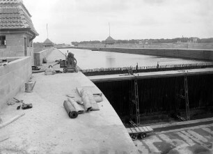 Bau der alten Kanalbrücke Minden/MLK