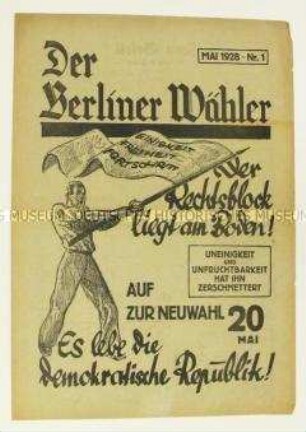 Sonderdruck der DDP zur Reichstagswahl 1928